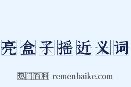 亮盒子摇近义词是什么意思的图片